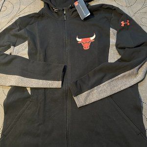 UNDER ARMOUR CHICAGO BULLS COMBINE THREADBORNE BASKETBALL HOODIE JACKET MEN $90